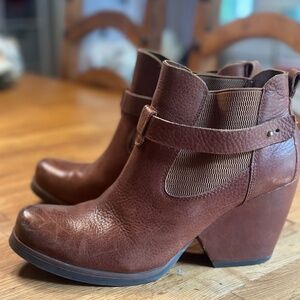 Kork-Ease Trisha Ankle Clog Boots Size 9.5 Brown